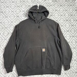Carhartt Mens XL Gray Cotton Long Sleeve Hooded Sweatshirt K288